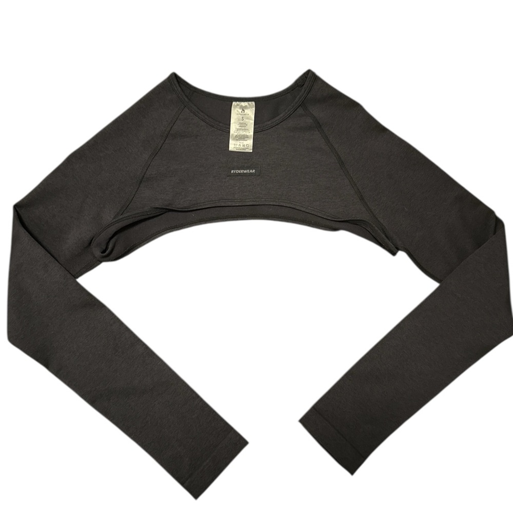Ryderwear Charcoal Long Sleeve Crop Top